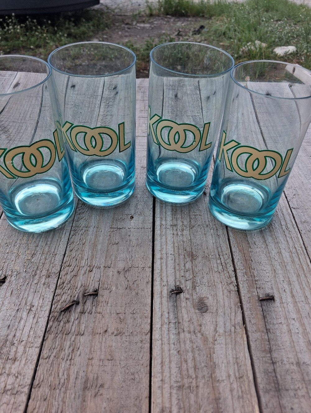 Vintage KOOL Cigarette Promo Acrylic Glasses Set of 4